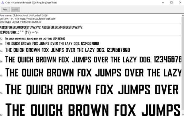 Club Nacional 2026 Font – Epic Bold Masterpiece