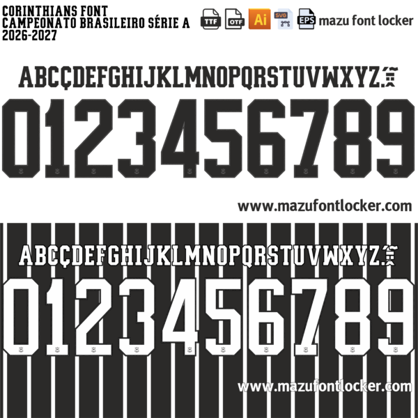 Corinthians 2026-2027 Font Vector – Premium Authentic Jersey Style for True Football Fans