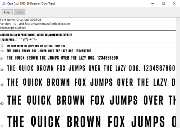 Cruz Azul 2025-26 Font Vector (AI, EPS, SVG, TTF) – #1 Authentic Style