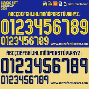 Curacao World Cup 2026 Font Vector – Epic La Fam Masterpiece