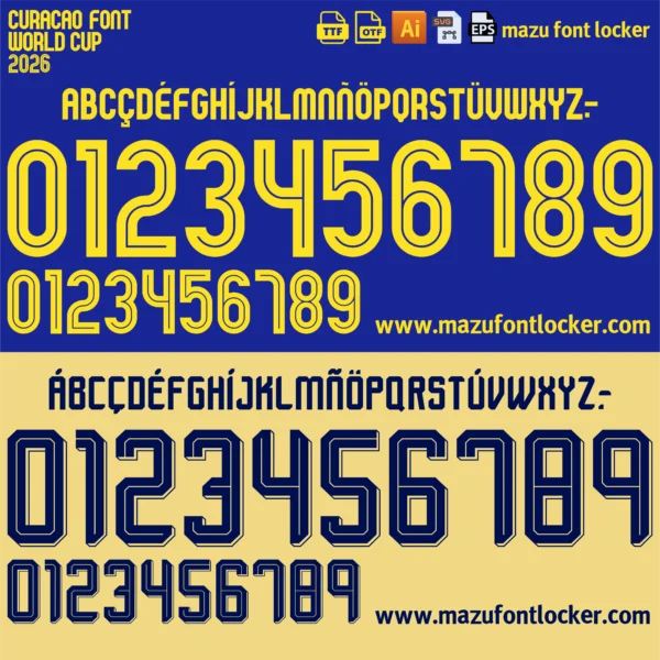 Curacao World Cup 2026 Font Vector – Epic La Fam Masterpiece