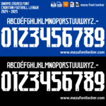 Dinamo Zagreb 2024-2025 Font Vector – Fearless Croatian Football Masterpiece