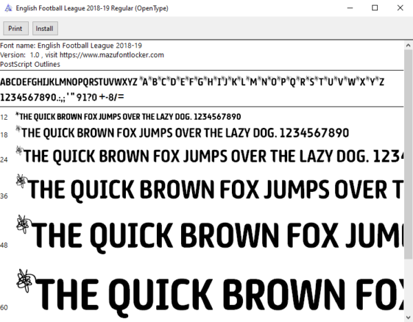English Football League 2018-2019 Font – Epic Legendary Championship Masterpiece
