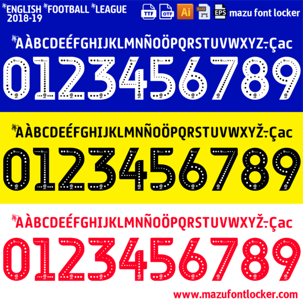 English Football League 2018-2019 Font – Epic Legendary Championship Masterpiece