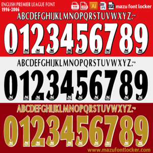English Premier League 1996-2006 Font Vector – Legendary Golden Era Masterpiece