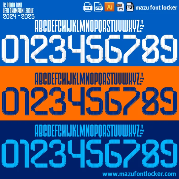Porto 2024-2025 Font Vector – Incredible Portuguese Giants Vector Kit