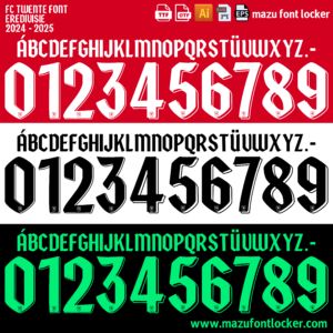 FC Twente 2024-2025 Font Vector – Powerful Red & White Masterpiece