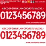 Fortuna Dusseldorf 2024-2025 Font Vector – Epic Rot-Weiss Masterpiece