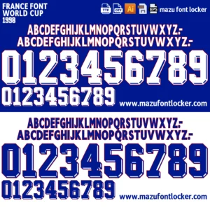 France World Cup 1998 Font Vector – Epic Legendary Les Bleus Masterpiece