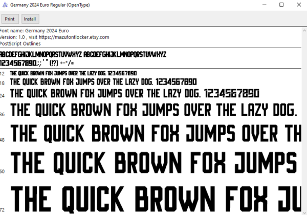 Germany Euro 2024 Font – Powerful Explosive Mannschaft Dominator