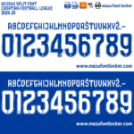 Hajduk Split 2024-2025 Font Vector – Legendary Bili Warriors Masterpiece