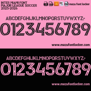 Inter Miami 2025-2026 Font Vector – Epic Messi Masterpiece