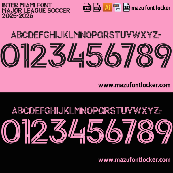 Inter Miami 2025-2026 Font Vector – Epic Messi Masterpiece