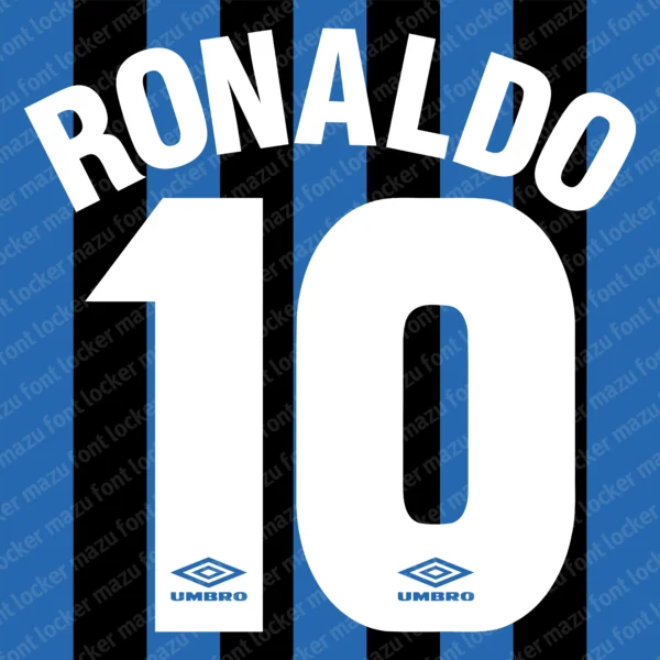 Inter Milan 1997-1998 Font Vector – Explosive Vintage Italian Club Masterpiece