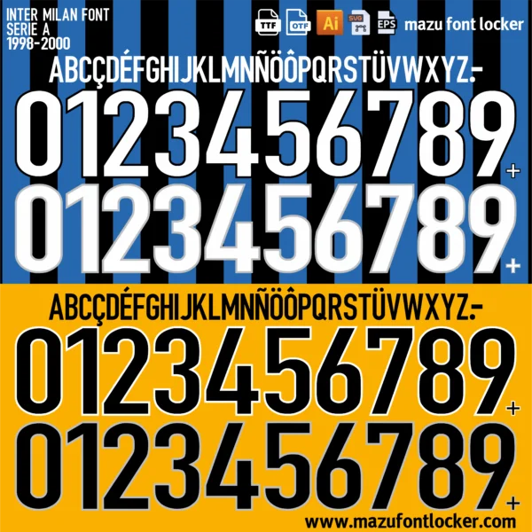 Inter Milan 1998-2000 Font Vector – Incredible Nostalgic Nerazzurri Legend