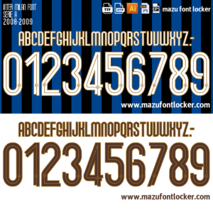 Inter Milan 2008-2009 Font Vector – Dominant Nerazzurri Triumph