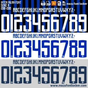 Inter Milan 2018-2019 Font Vector – Powerful Spalletti Revival Glory