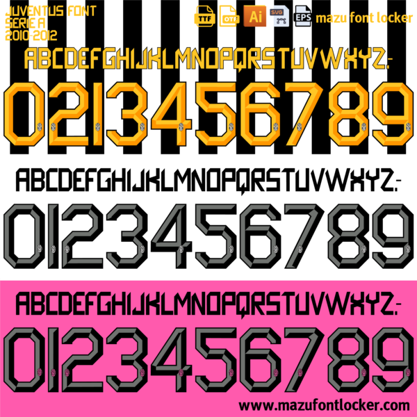 Juventus 2010-2012 Font – Legendary Bianconeri Masterpiece