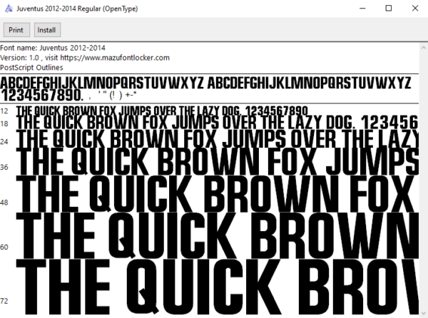 Juventus 2012-2014 Font – Unstoppable Legendary Bianconeri Champion