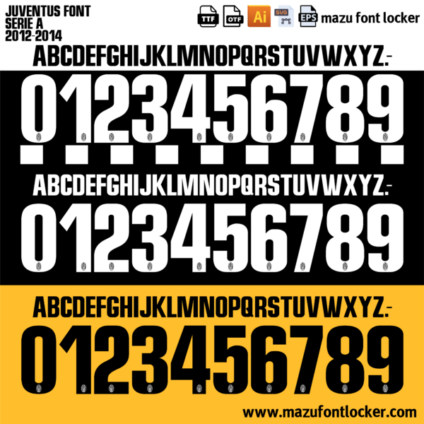 Juventus 2012-2014 Font – Unstoppable Legendary Bianconeri Champion