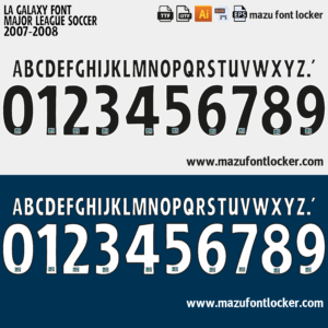 LA Galaxy 2007-2008 Font Vector – Epic Beckham Masterpiece