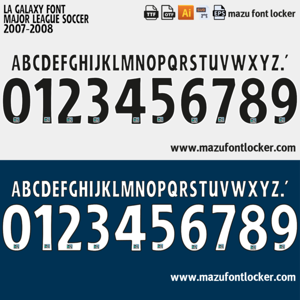 LA Galaxy 2007-2008 Font Vector – Epic Beckham Masterpiece
