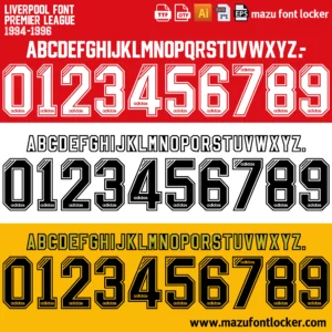 Liverpool 1994-1996 Font Vector – Epic Reds Attacking Masterpiece