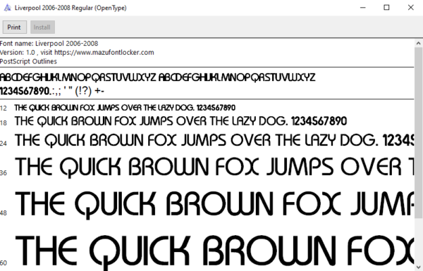Liverpool 2006-2008 Font Vector (AI, EPS, SVG, TTF) – #1 Authentic Style