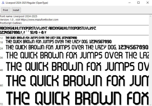 Liverpool 2024-2025 Font Vector (AI, EPS, SVG, TTF) – #1 Authentic Style