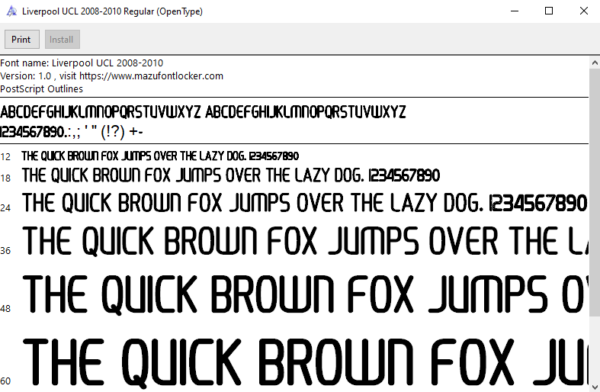 Liverpool 2008-2010 Font Vector (AI, EPS, SVG, TTF) – #1 Authentic Style