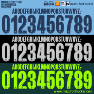 Manchester City 2025-2026 Font Vector – Epic Unstoppable Citizens Masterpiece