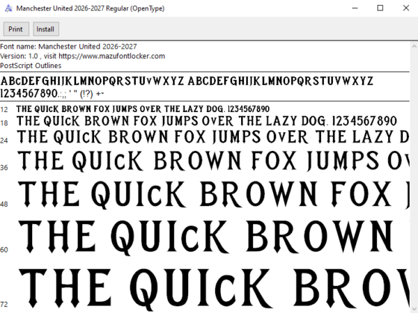 Manchester United 2026-2027 Font – Epic Red Devils Masterpiece