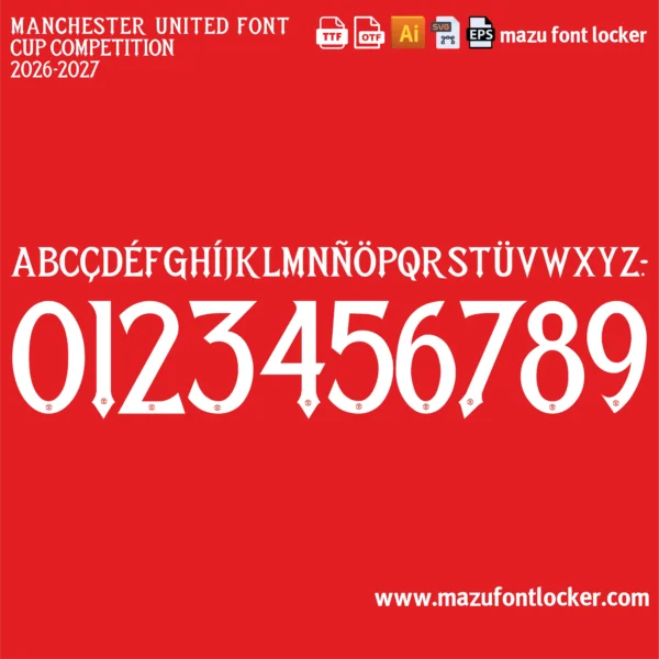 Manchester United 2026-2027 Font – Epic Red Devils Masterpiece