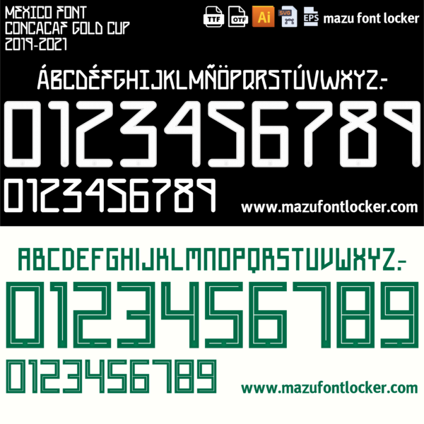 Mexico 2019 Font Vector – Legendary El Tri Masterpiece