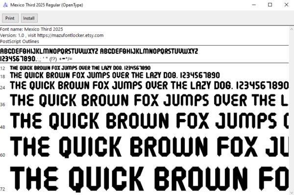 Mexico 2025 Third Font – Explosive Tricolor Masterpiece