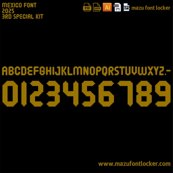 Mexico 2025 Third Font – Explosive Tricolor Masterpiece
