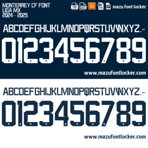 Monterrey 2024-2025 Font Vector – Inspired by the Legendary Rayados