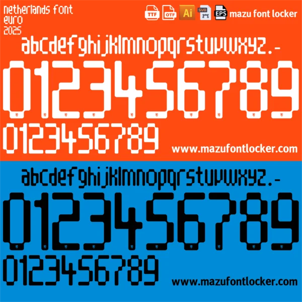 Netherlands Womens Euro 2025 Font Vector – Epic Oranje Lionesses Masterpiece