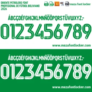 Oriente Petrolero 2026 Font – Explosive Verde Masterpiece