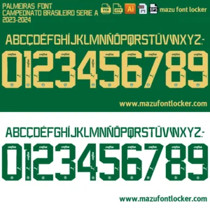 Palmeiras 2023-2024 Font Vector – Fierce Verdão Masterpiece
