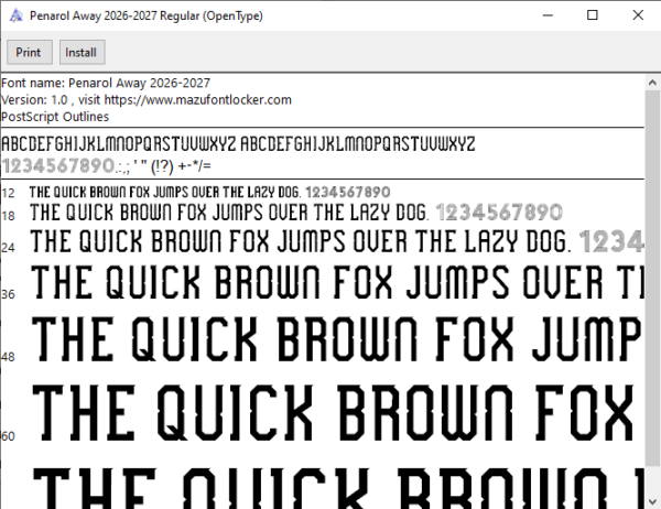 Penarol 2026-2027 Font Vector – Epic Aurinegro Masterpiece