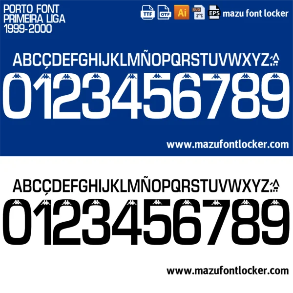 Porto 1999-2000 Font Vector – Legendary Dragões Masterpiece
