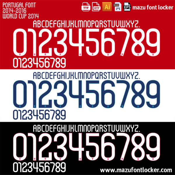Portugal World Cup 2014 Font Vector – Epic Ronaldo Legacy Masterpiece