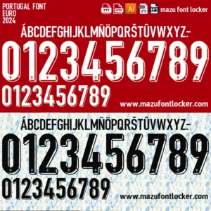 Portugal Euro 2024 Font Vector – Spectacular Iconic CR7 Edition