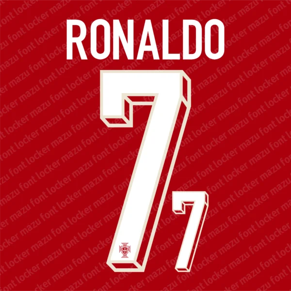 Portugal Euro 2024 Font Vector – Spectacular Iconic CR7 Edition