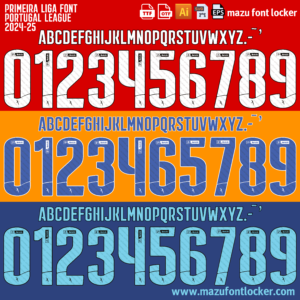 Primeira Liga 2024-2025 Font Vector – Thrilling Portuguese Masterpiece