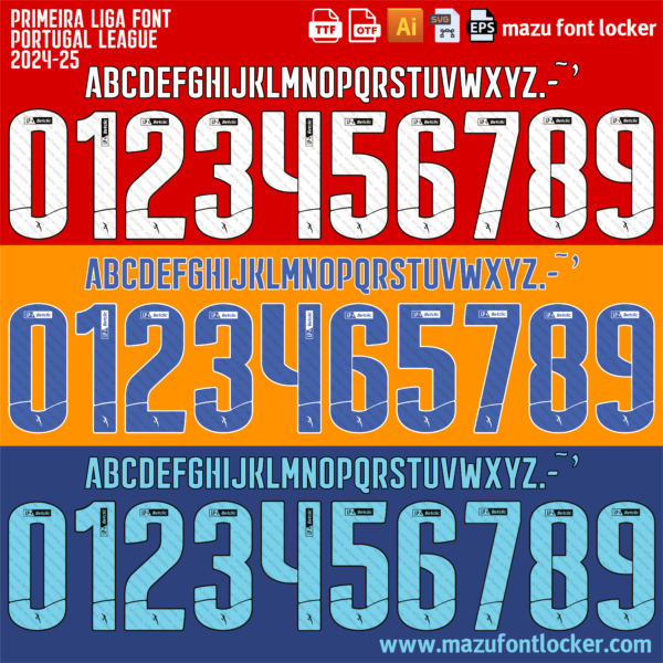 Primeira Liga 2024-2025 Font Vector – Thrilling Portuguese Masterpiece