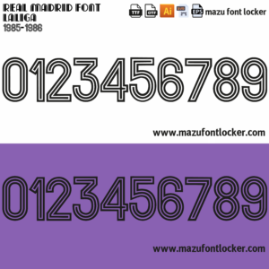 Real Madrid 1985 Font Vector – Legendary La Quinta Era