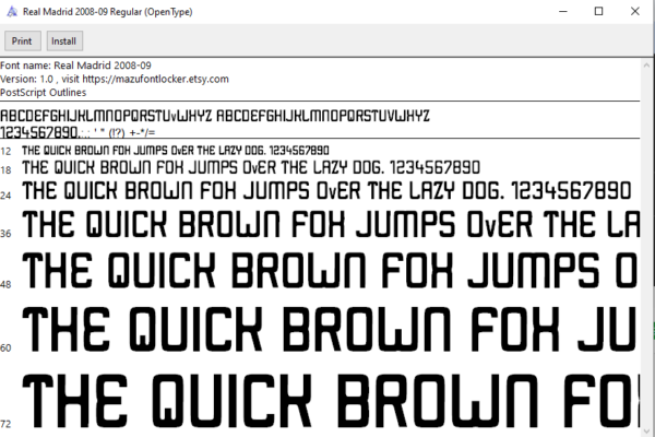 Real Madrid 2008-2009 Font Vector (AI, EPS, SVG, TTF) – #1 Authentic Style