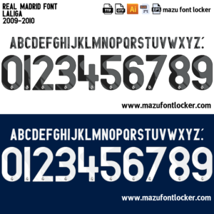 Real Madrid 2009-2010 Font Vector – Epic Galacticos Masterpiece